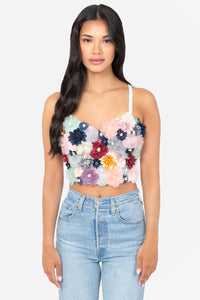Milan Floral Applique Bustier