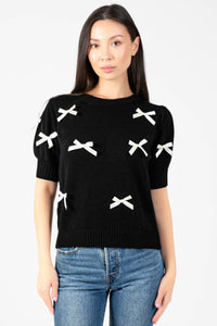 Lois Mini Bow Sweater - honey
