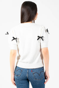 Lois Mini Bow Sweater - honey