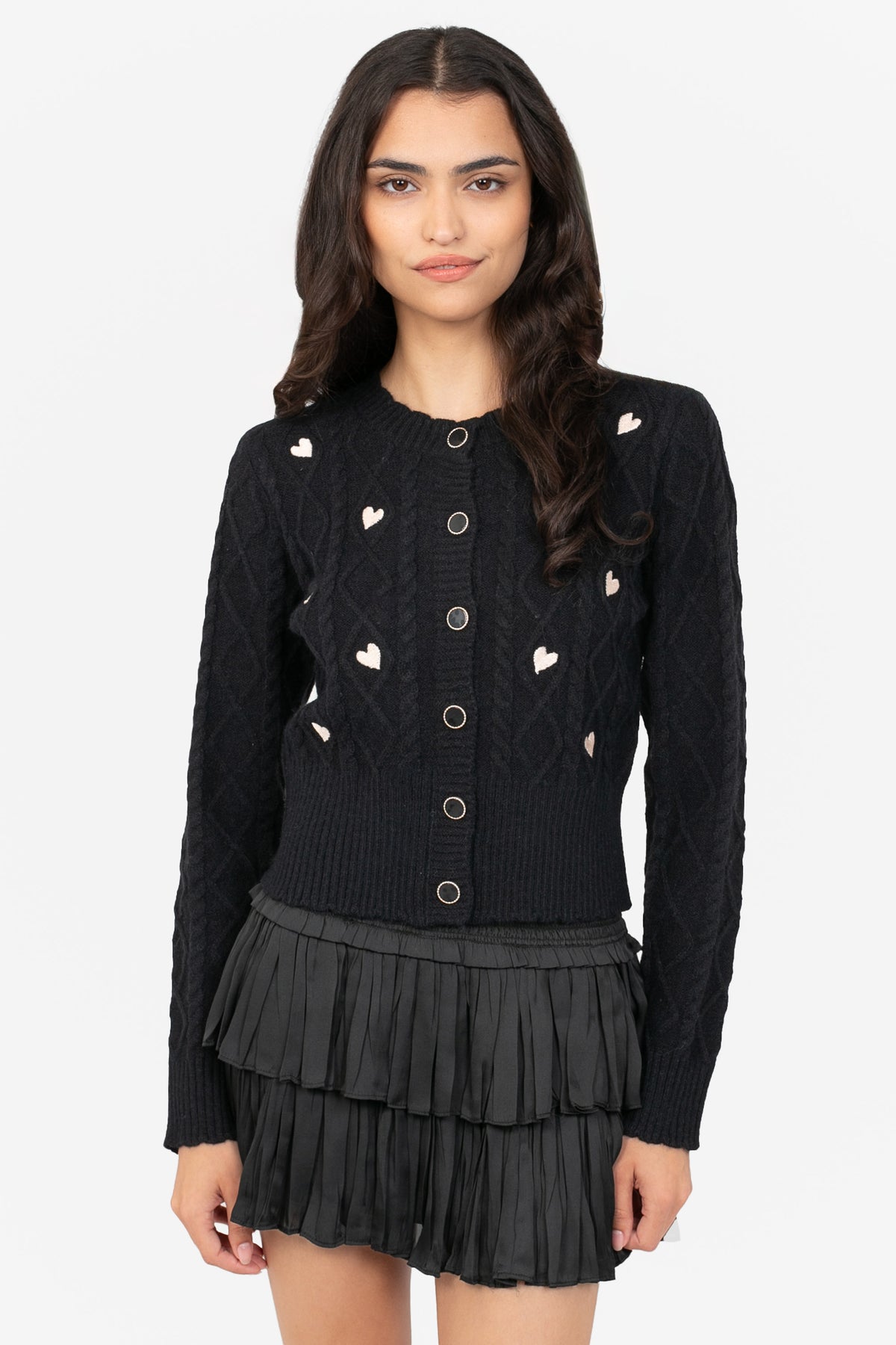 Lana Embroidered Heart Cardigan