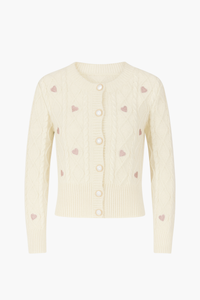 Lana Embroidered Heart Cardigan