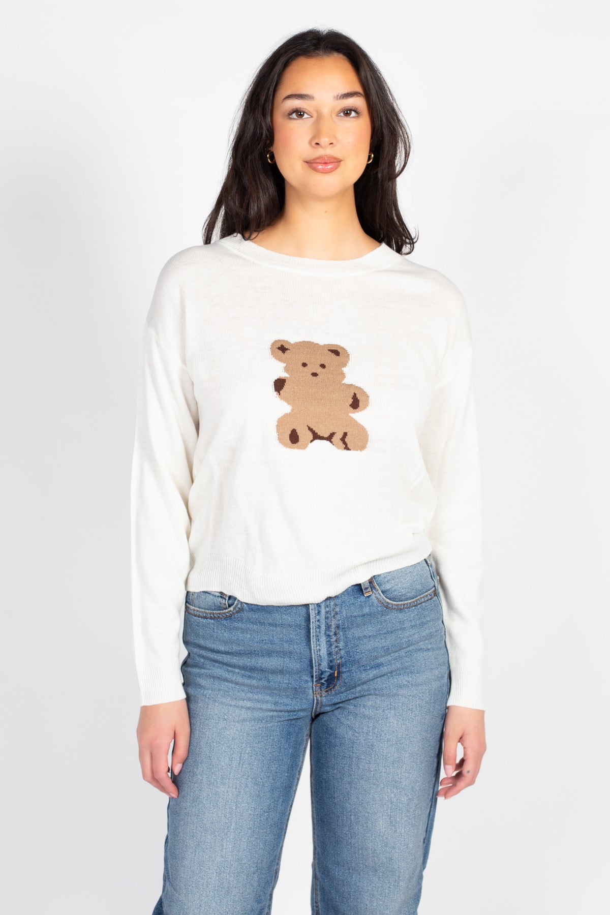 Corduroy Teddy Bear Knit Sweater