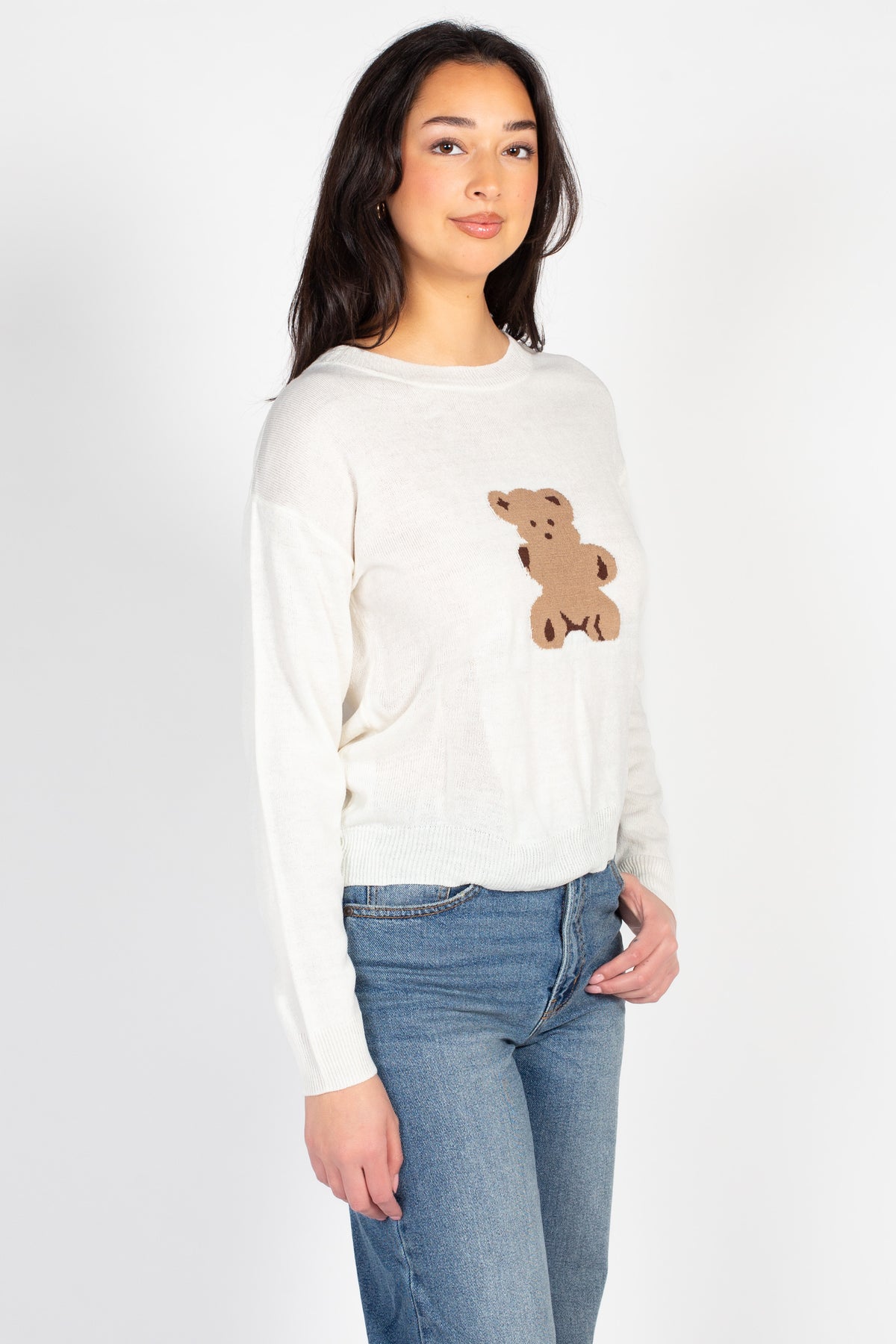 Corduroy Teddy Bear Knit Sweater