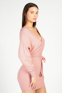 Valentina Tie Waist Sweater Dress