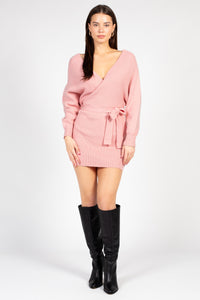 Valentina Tie Waist Sweater Dress