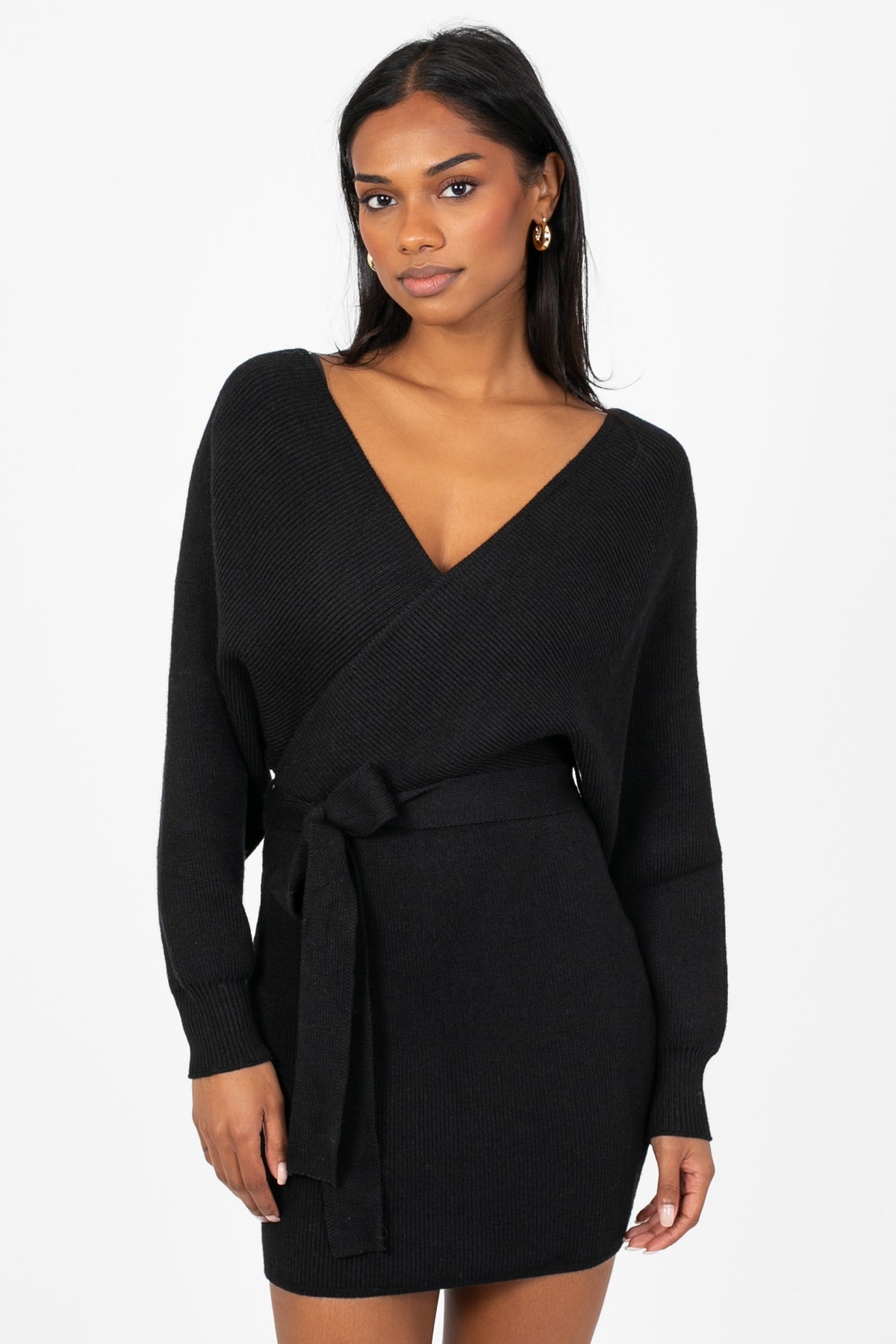 Valentina Tie Waist Sweater Dress