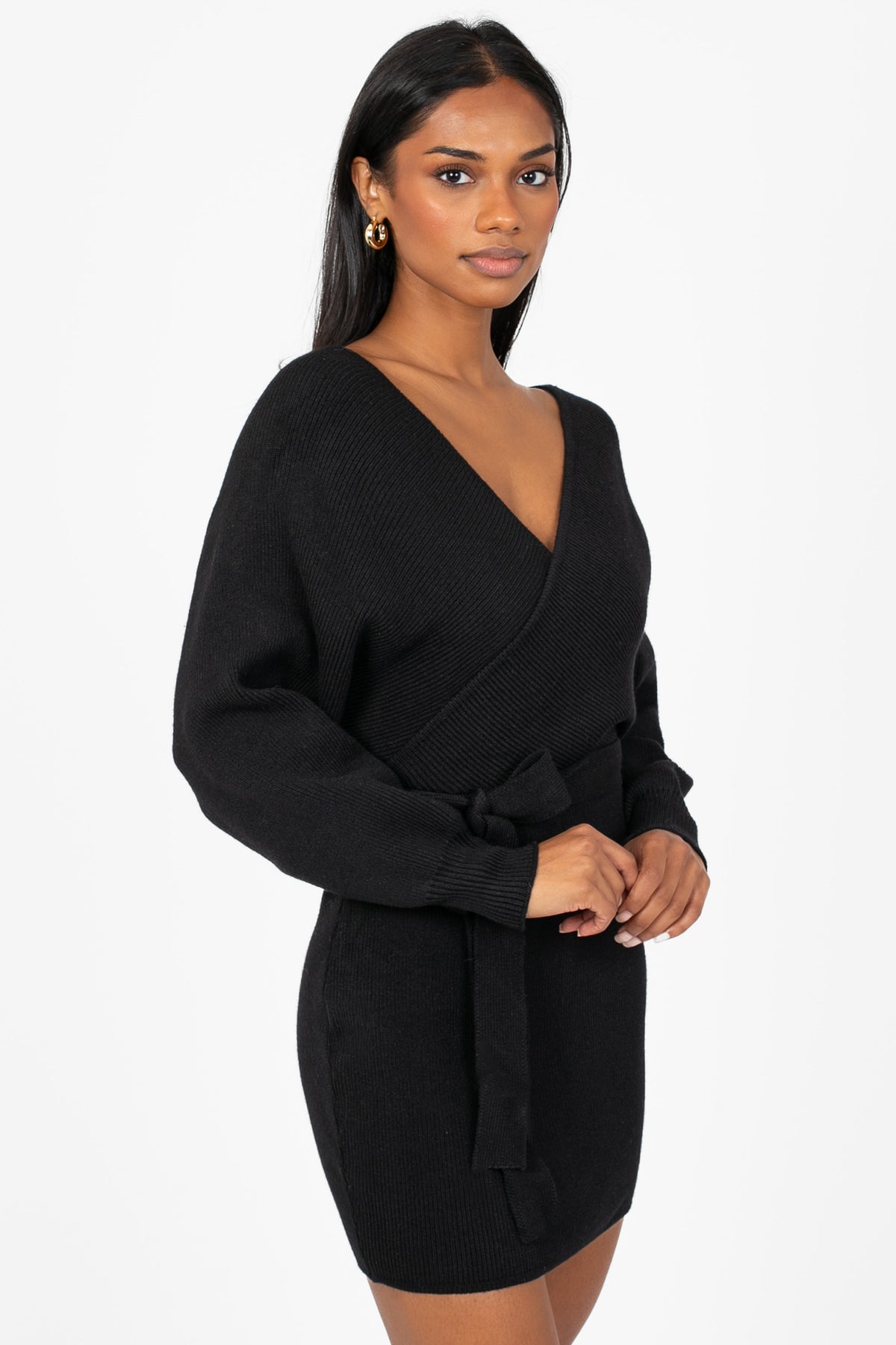 Valentina Tie Waist Sweater Dress
