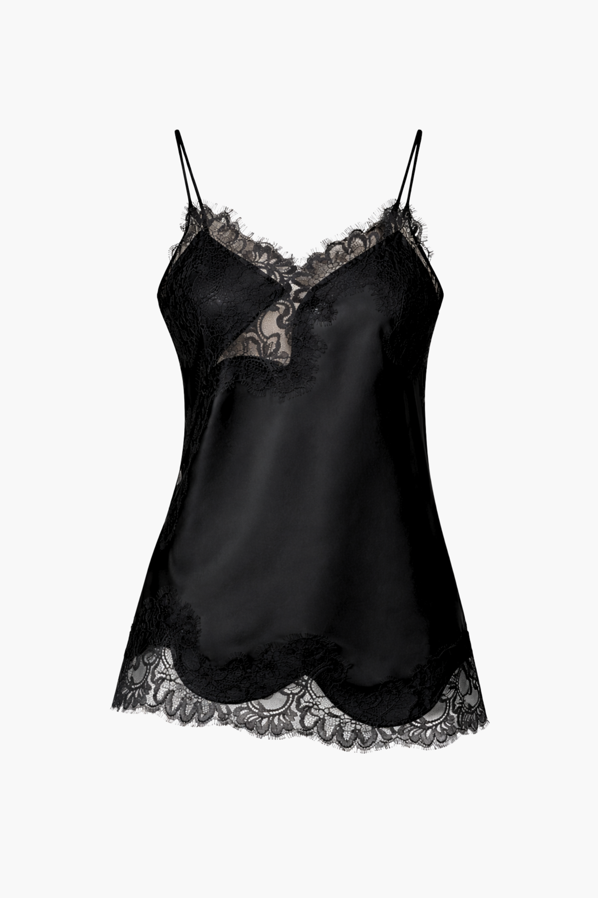 Chantilly Lace Satin Asymmetrical Blouse - honey