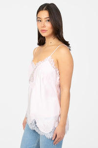 Chantilly Lace Satin Asymmetrical Blouse - honey