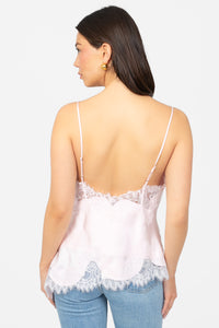 Chantilly Lace Satin Asymmetrical Blouse - honey