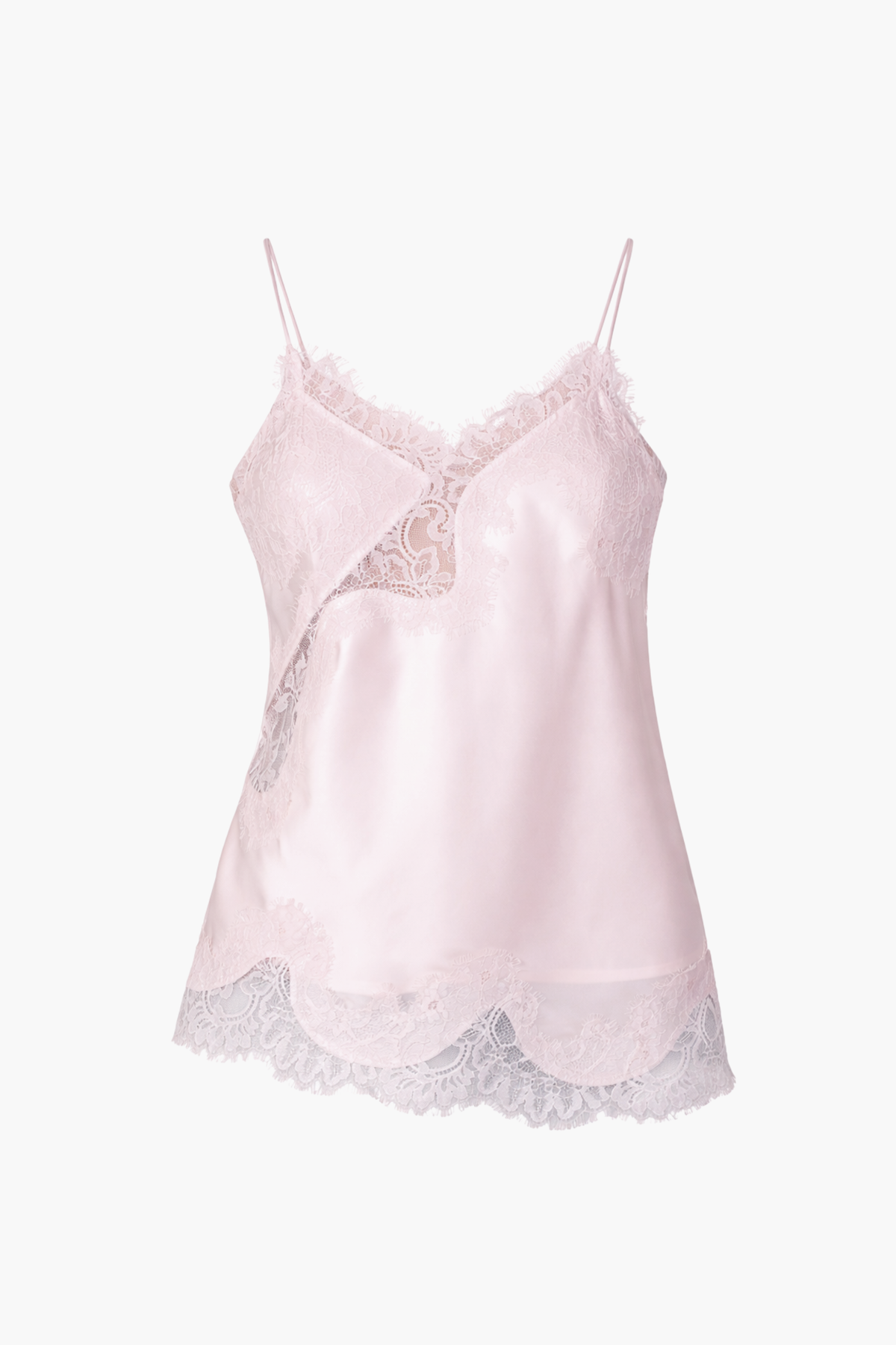 Chantilly Lace Satin Asymmetrical Blouse - honey