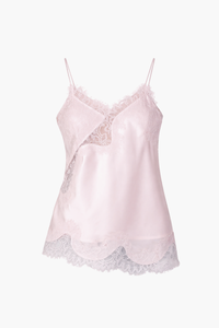 Chantilly Lace Satin Asymmetrical Blouse - honey