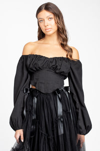 Vienna Tie Back Corset Top - honey