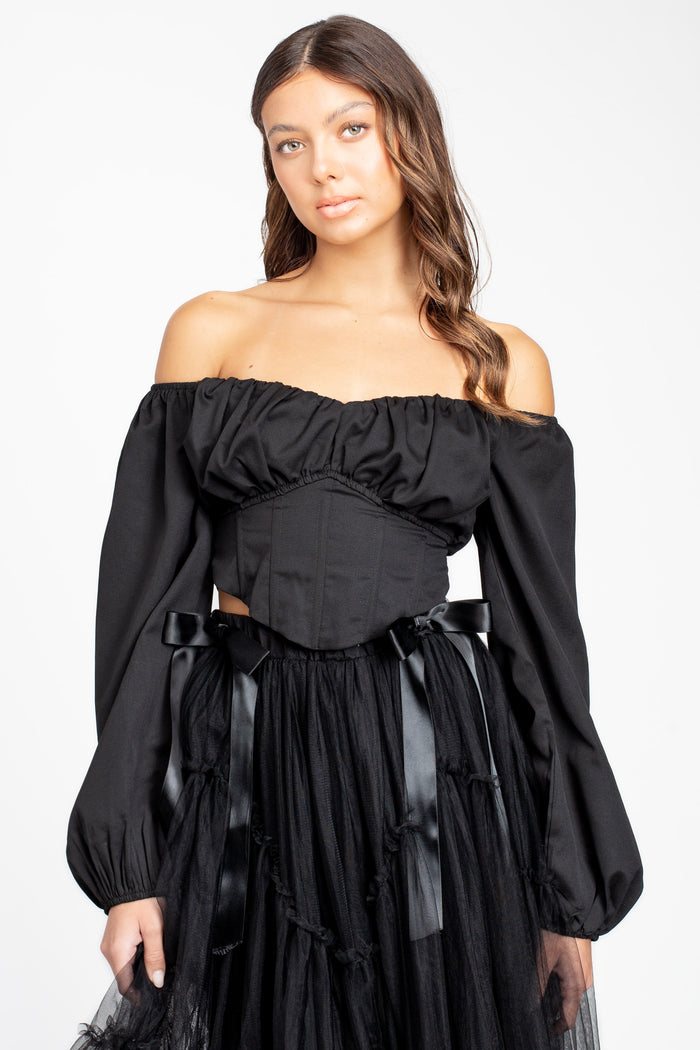 Vienna Tie Back Corset Top - honey