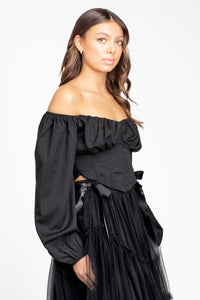 Vienna Tie Back Corset Top - honey