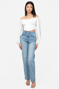 Vienna Tie Back Corset Top - honey