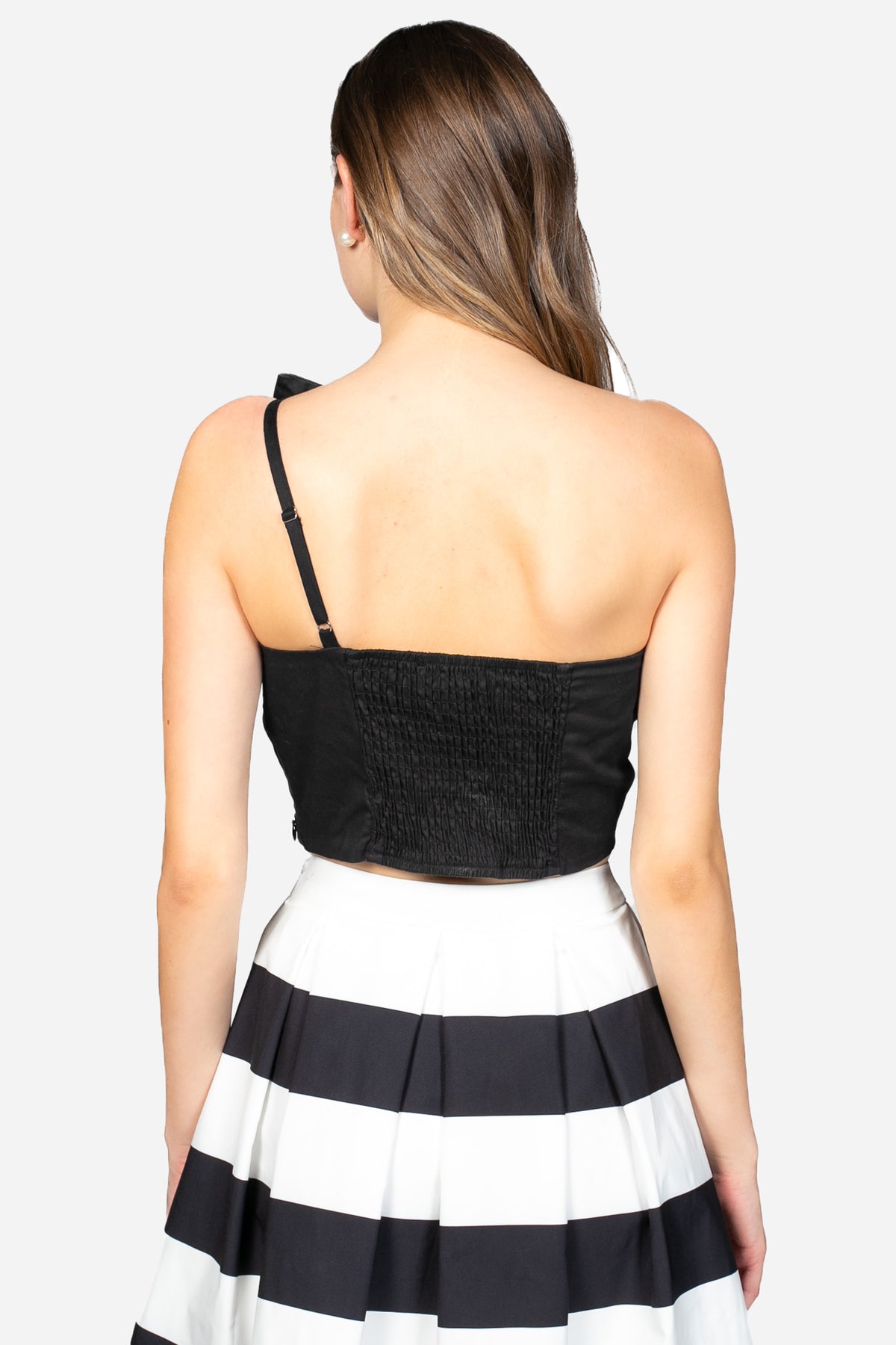 Yvette Knot Twist Crop Blouse - honey