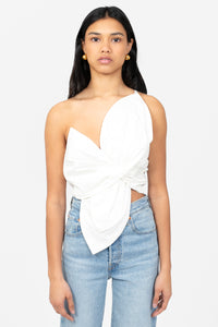 Yvette Knot Twist Crop Blouse - honey