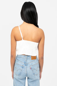 Yvette Knot Twist Crop Blouse - honey