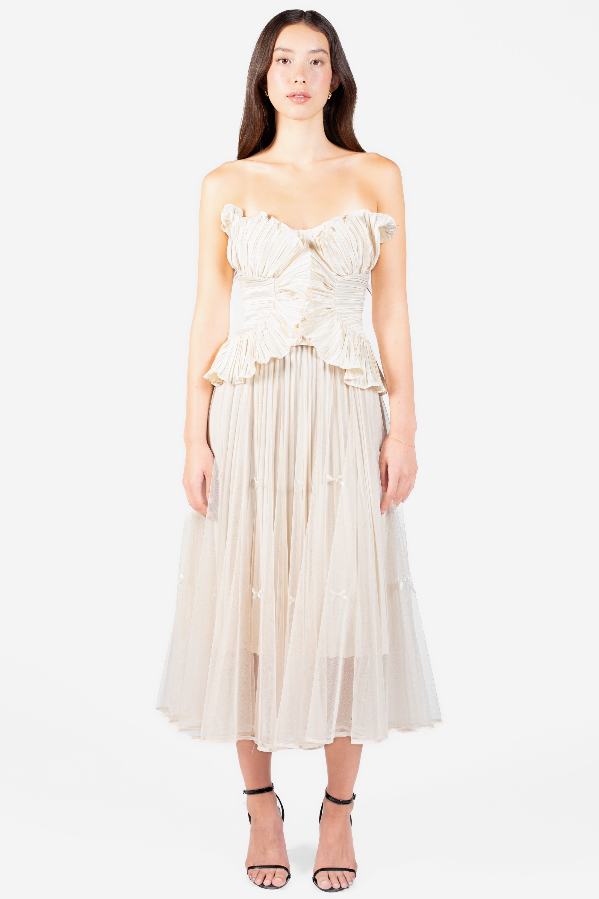 Ambrosia Satin Ruffle Blouse