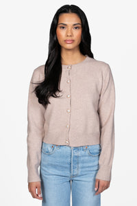 Amour Pearl Heart Button Cardigan