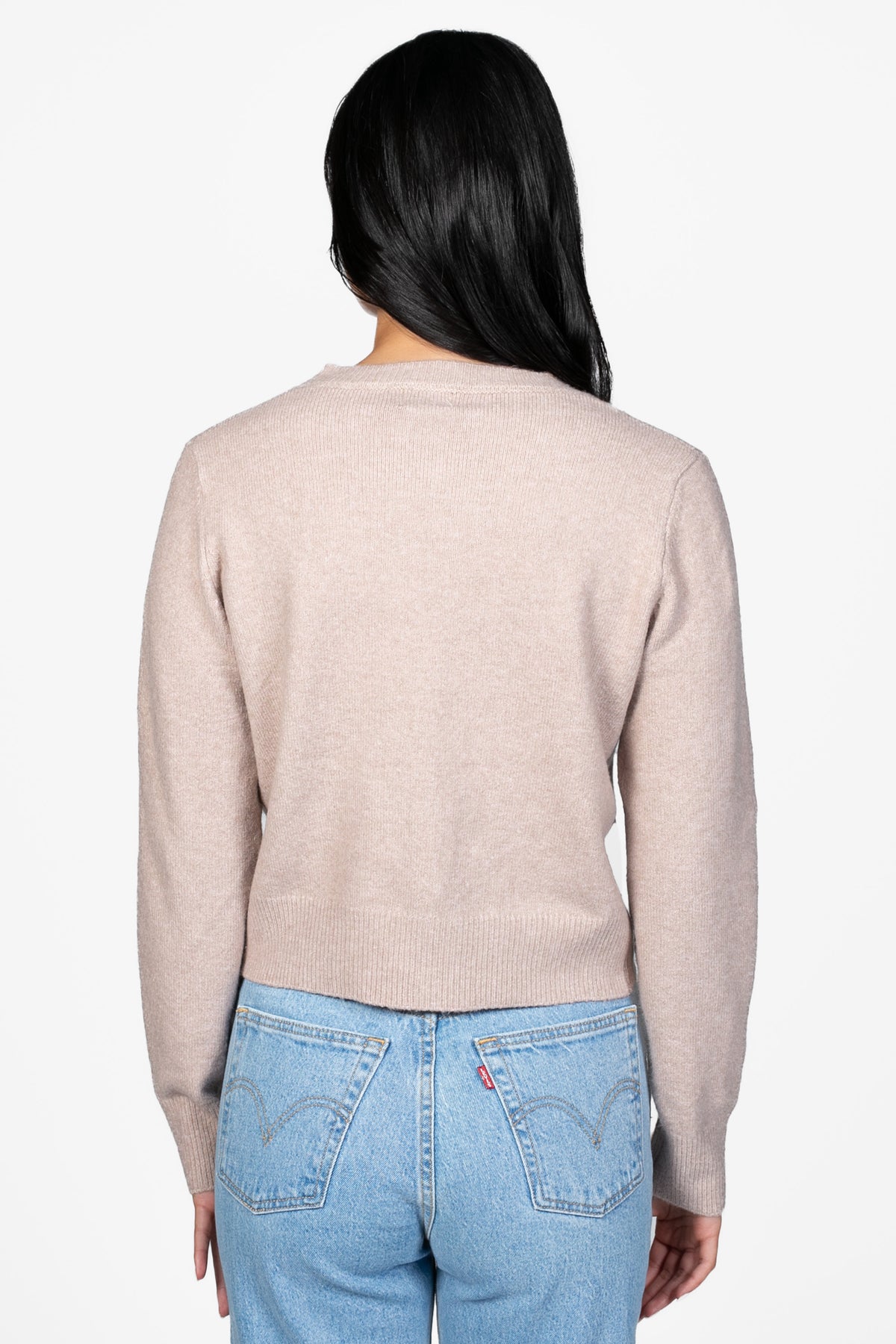 Amour Pearl Heart Button Cardigan