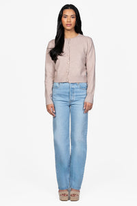 Amour Pearl Heart Button Cardigan