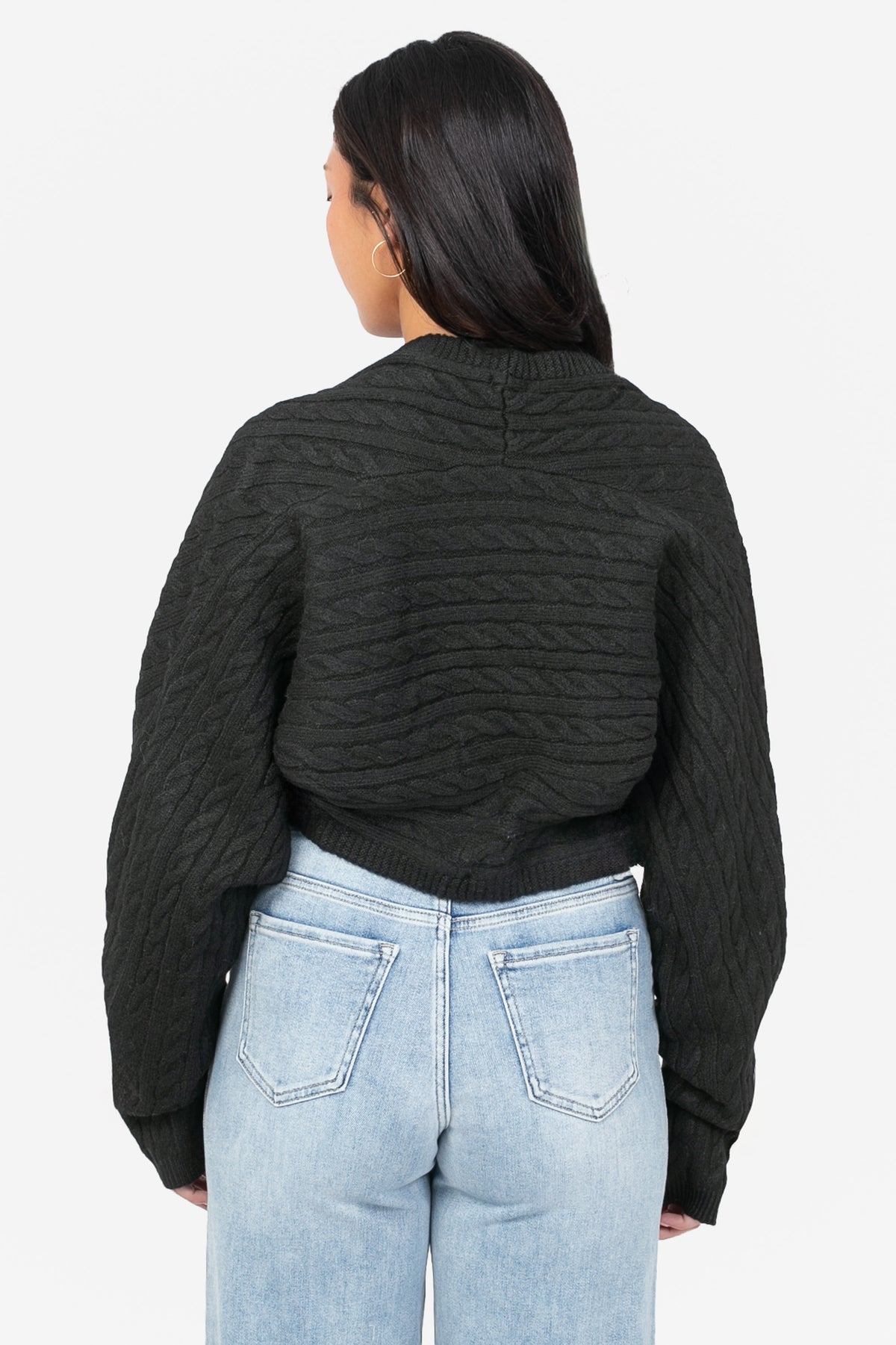 Lorenza Cable Knit Bolero