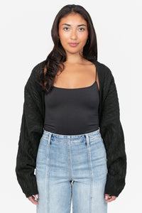 Lorenza Cable Knit Bolero