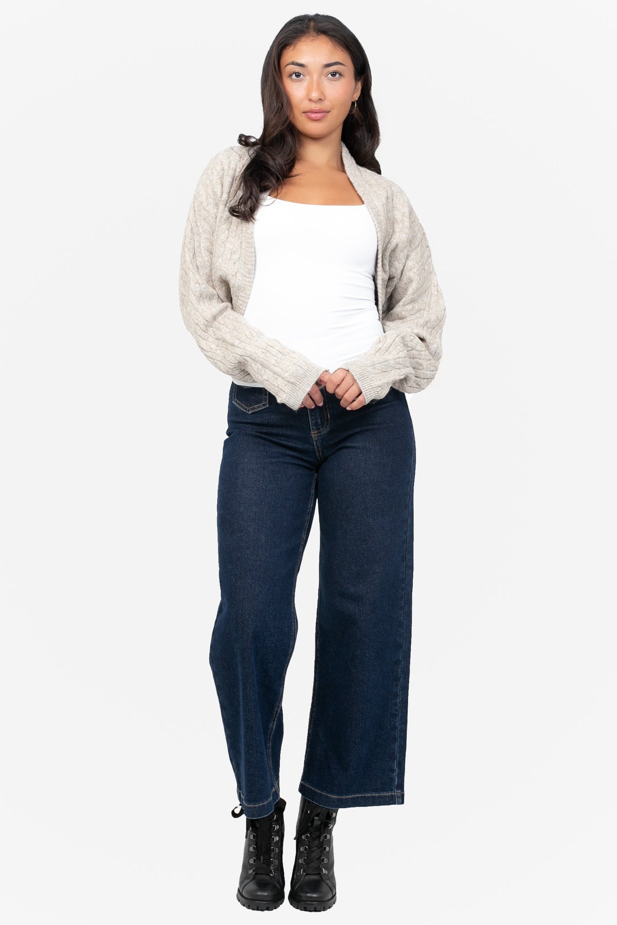 Lorenza Cable Knit Bolero