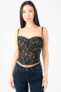 Brooklyn Lace Corset Top - honey