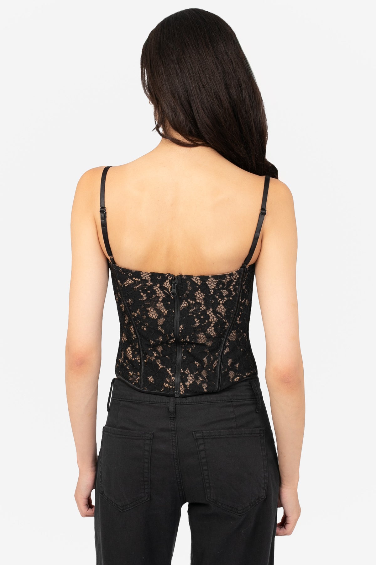 Espresso Lace Corset Top