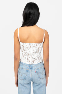 Espresso Lace Corset Top - honey