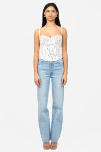 Espresso Lace Corset Top - honey