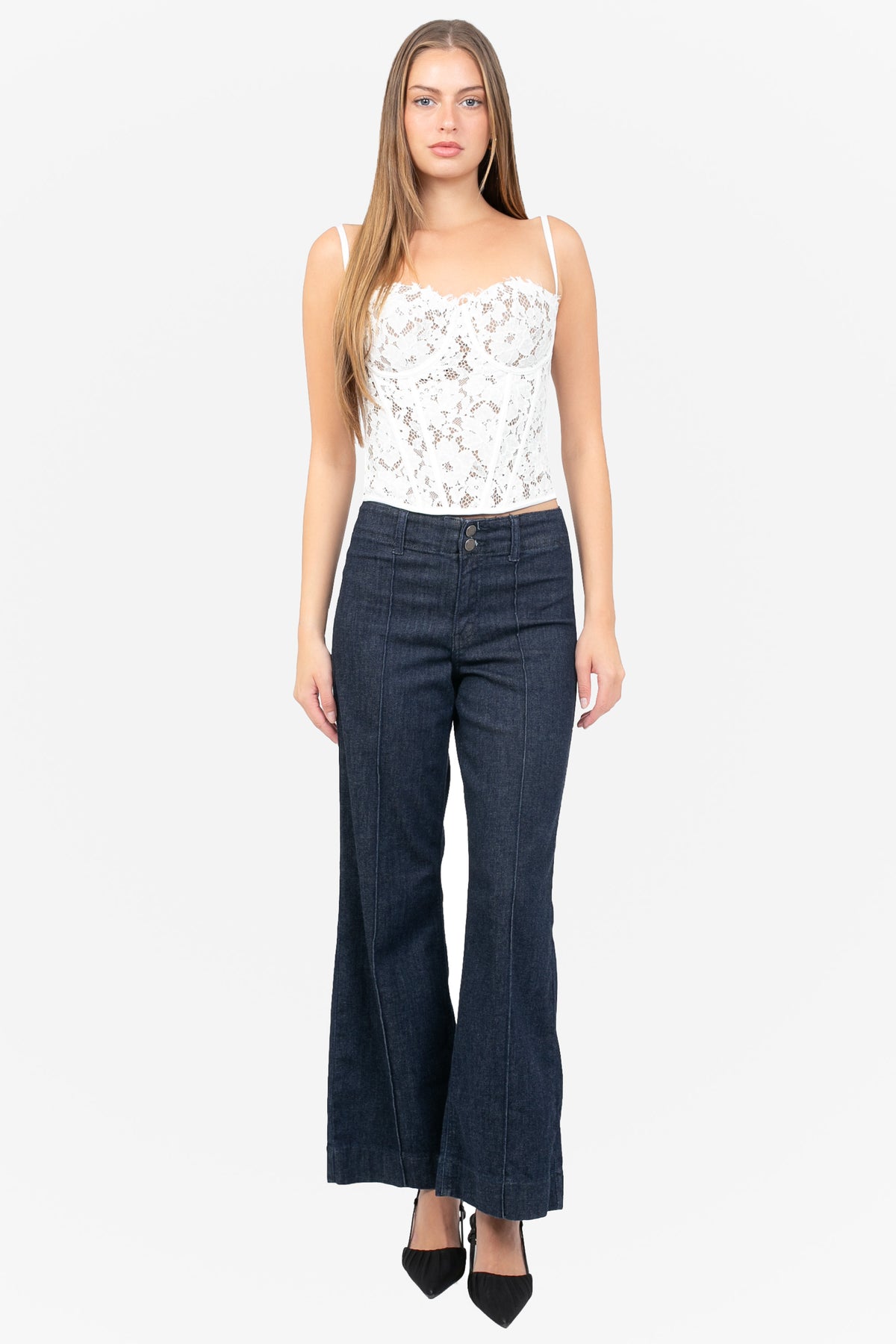 Espresso Lace Corset Top