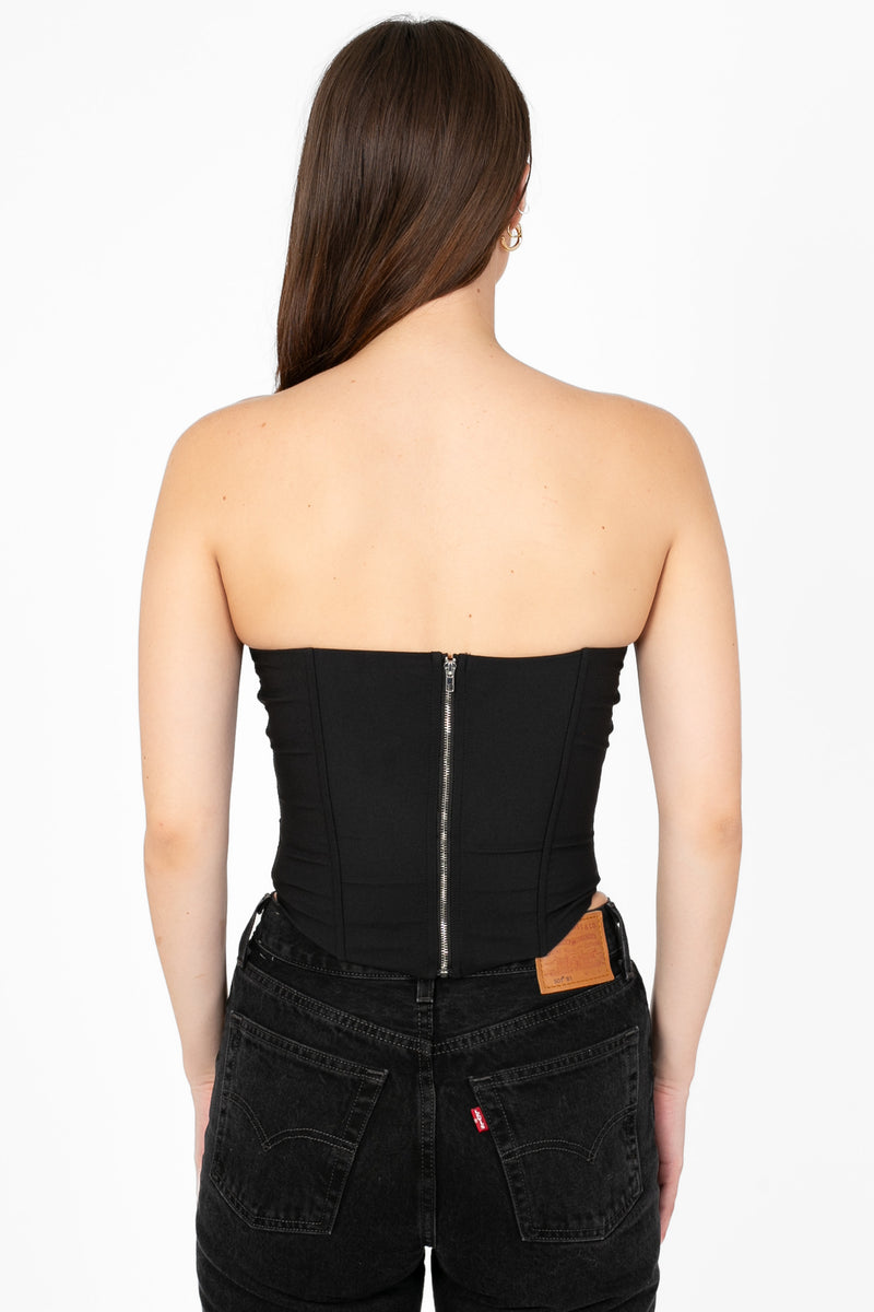 Chantel Embellished Bow Bustier - honey