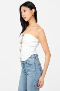 Chantelle Embellished Bow Bustier - honey