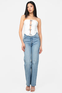 Chantelle Embellished Bow Bustier - honey