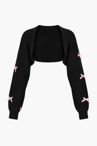 Lovella Bow Bolero Cardigan - honey