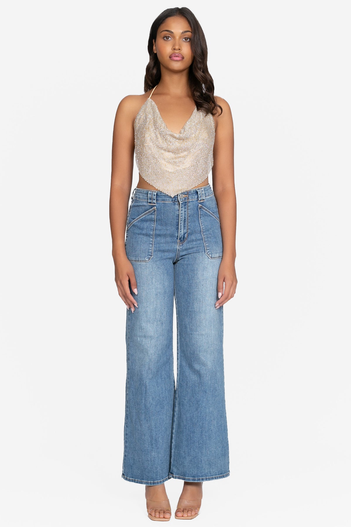 Arabella Rhinestone Crop Top