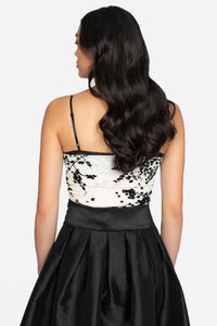Eveline Lace Burnout Floral Bodysuit