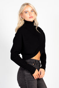 Laurel Turtleneck Cross Over Sweater