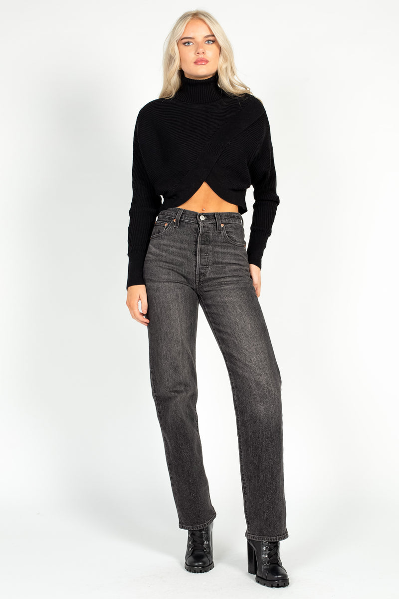 Laurel Turtleneck Cross Over Sweater