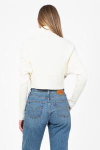 Laurel Turtleneck Cross Over Sweater - honey