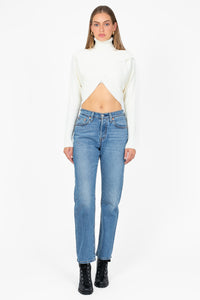 Laurel Turtleneck Cross Over Sweater - honey