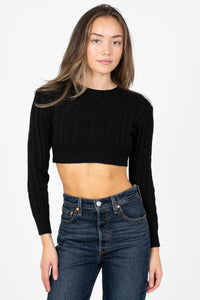 Laurent Crop Knit Sweater - honey