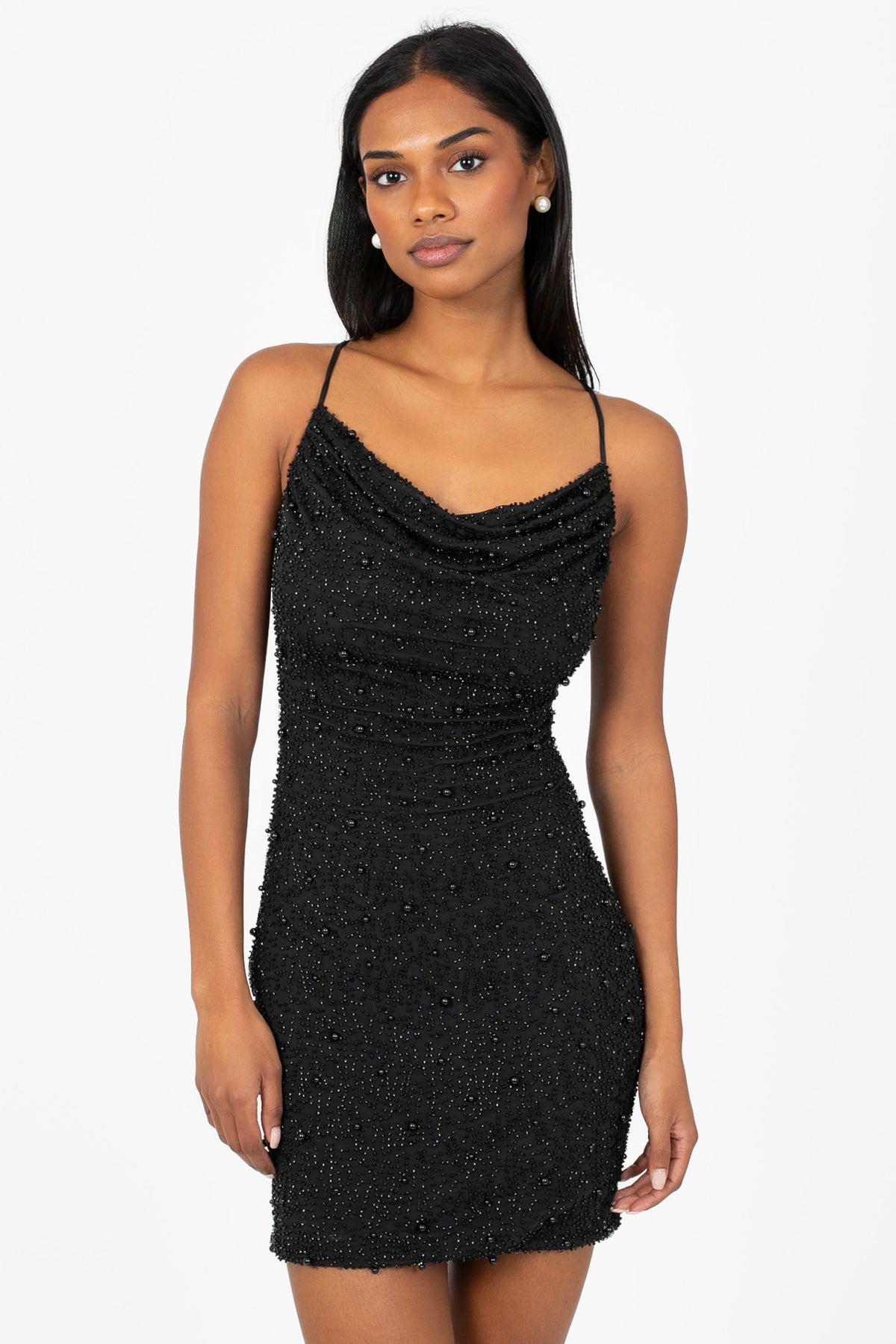 Danica Pearl Beaded Embellished Mini Dress