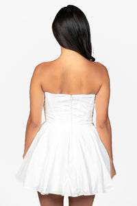 Madeline Corset Pleated Mini Dress - honey