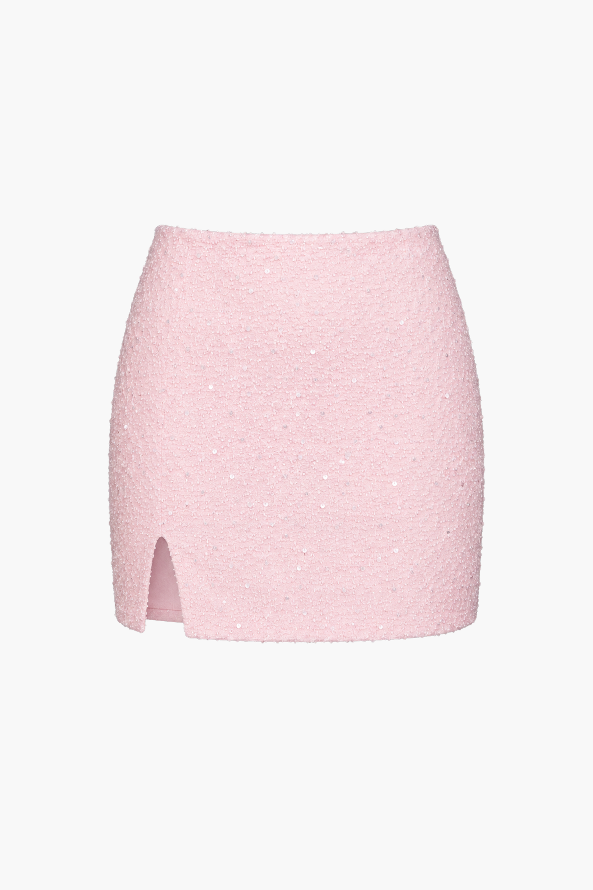 Kylie Beaded Pearl Mesh Mini Skirt