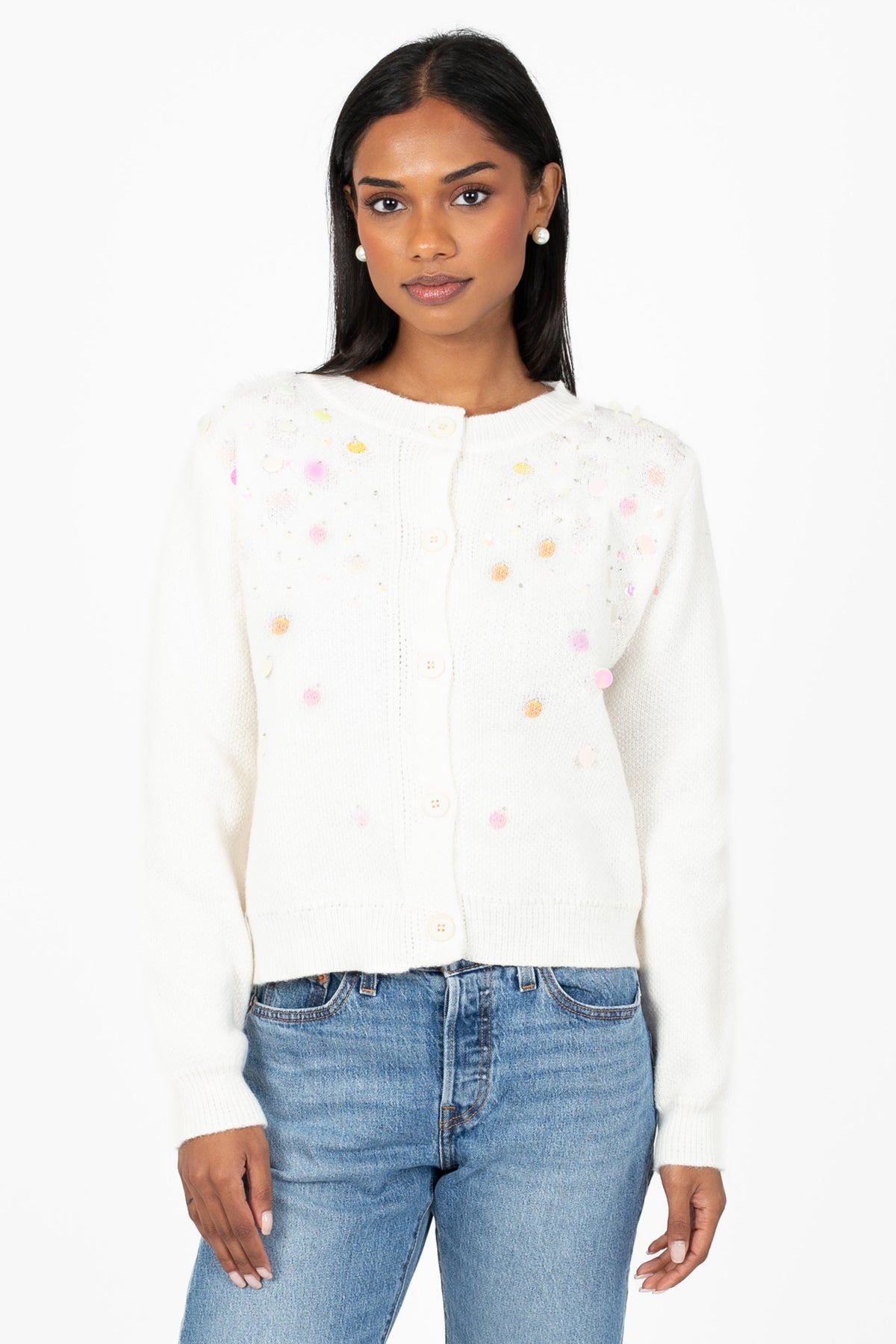Confetti Sequin Embellished Cardigan